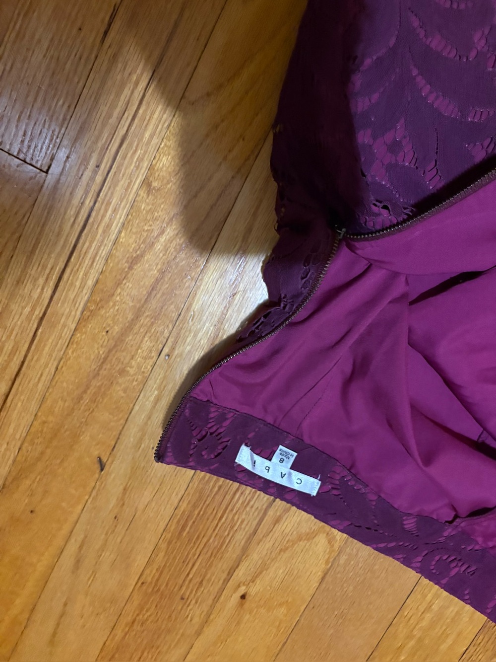 CAbi Burgundy Lace Pencil Skirt - Picture 7 of 7